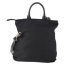 GUCCI Hand Bag Nylon 2way Black Silver Auth bs34112-2