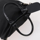 GUCCI Hand Bag Nylon 2way Black Silver Auth bs34112-6