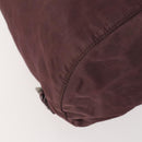 PRADA Backpack Nylon Brown Silver Auth bs34114-15