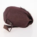 PRADA Backpack Nylon Brown Silver Auth bs34114-3