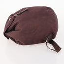 PRADA Backpack Nylon Brown Silver Auth bs34114-4