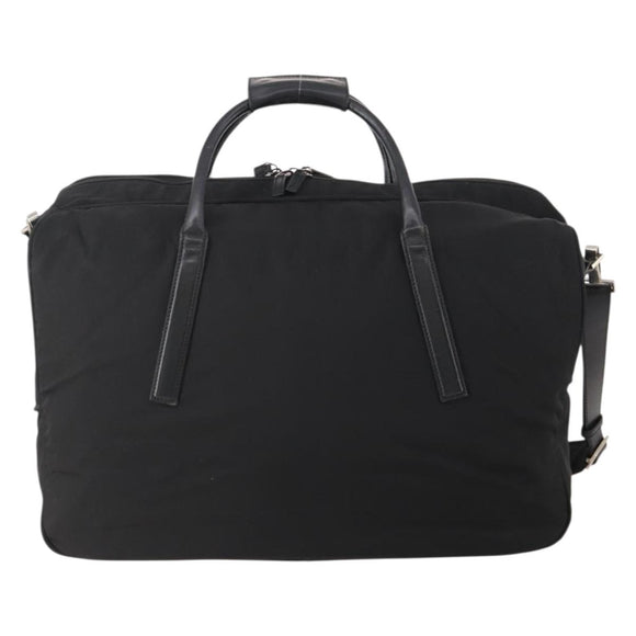 GUCCI Boston Bag Canvas 2way Black Silver 012 0393 12 Auth bs34117