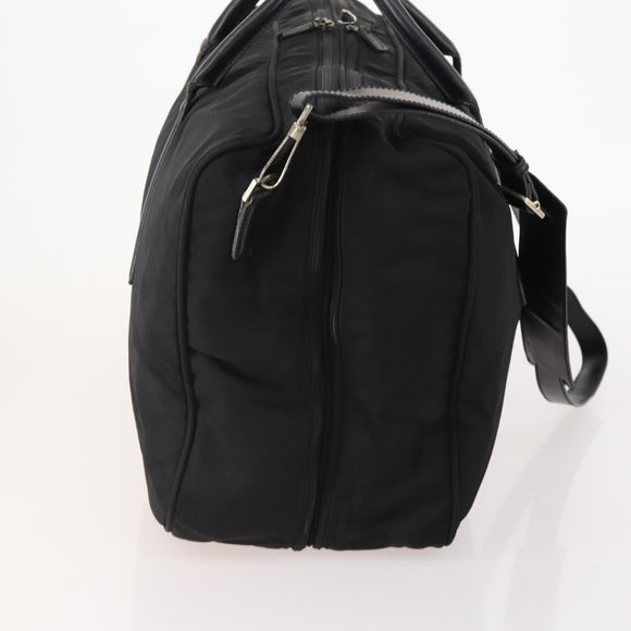GUCCI Boston Bag Canvas 2way Black Silver 012 0393 12 Auth bs34117