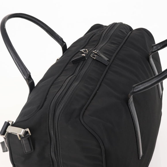 GUCCI Boston Bag Canvas 2way Black Silver 012 0393 12 Auth bs34117