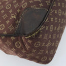 LOUIS VUITTON Monogram Mini Lin Boulogne Shoulder Bag Ebene M95225 Auth bs34122-16