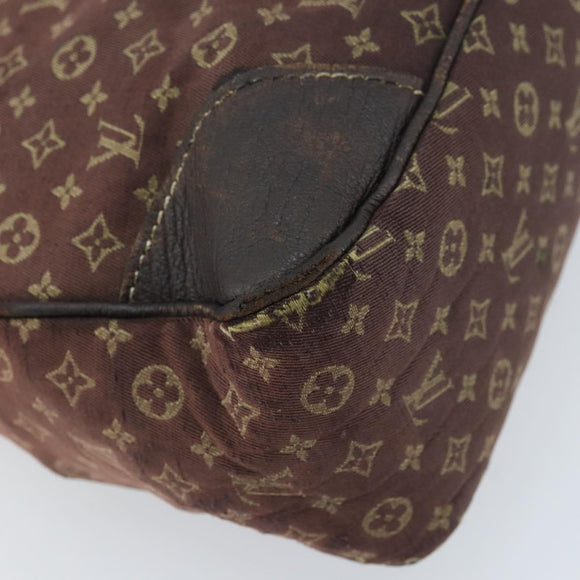 LOUIS VUITTON Monogram Mini Lin Boulogne Shoulder Bag Ebene M95225 Auth bs34122