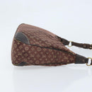 LOUIS VUITTON Monogram Mini Lin Boulogne Shoulder Bag Ebene M95225 Auth bs34122-3
