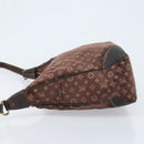 LOUIS VUITTON Monogram Mini Lin Boulogne Shoulder Bag Ebene M95225 Auth bs34122-4