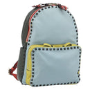 VALENTINO Rugzak Leer Lichtblauw Goud Auth bs34124-1