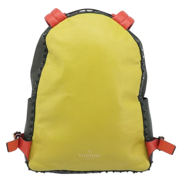 VALENTINO Backpack Leather Light Blue Gold Auth bs34124 - 0