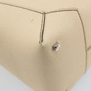 Salvatore Ferragamo Hand Bag Leather Beige Silver Auth bs34125-13