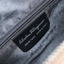 Salvatore Ferragamo Hand Bag Leather Beige Silver Auth bs34125-17