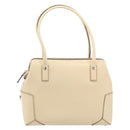Salvatore Ferragamo Hand Bag Leather Beige Silver Auth bs34125-2