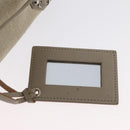 BALENCIAGA Paper A 6 Zip Around Bag Canvas 2way Beige Silver 370926 Auth bs34126-19