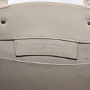 BALENCIAGA Paper A 6 Zip Around Bag Canvas 2way Beige Silver 370926 Auth bs34126-21