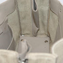 BALENCIAGA Paper A 6 Zip Around Bag Canvas 2way Beige Silver 370926 Auth bs34126-22