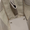 BALENCIAGA Paper A 6 Zip Around Bag Canvas 2way Beige Silver 370926 Auth bs34126-23