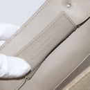 BALENCIAGA Paper A 6 Zip Around Bag Canvas 2way Beige Silver 370926 Auth bs34126-12