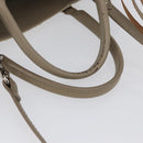 BALENCIAGA Paper A 6 Zip Around Bag Canvas 2way Beige Silver 370926 Auth bs34126-8