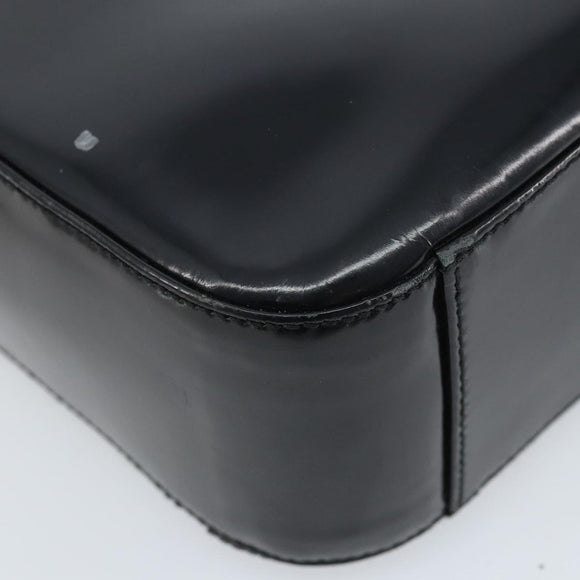 GUCCI Shoulder Bag Patent leather Silver Black 000 1013 0506 Auth bs34127