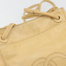 CHANEL Matelasse Tote Bag Lamb Skin Beige CC Auth bs34128-18