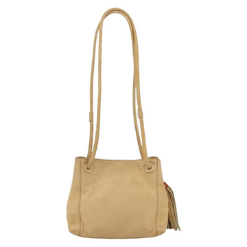 CHANEL Matelasse Tote Bag Lamb Skin Beige CC Auth bs34128 - 0