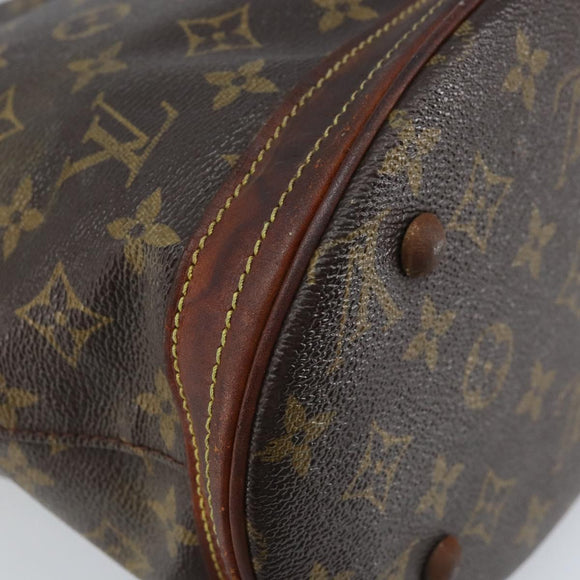 LOUIS VUITTON Monogram Bucket PM Shoulder Bag M42238 LV Auth bs34133