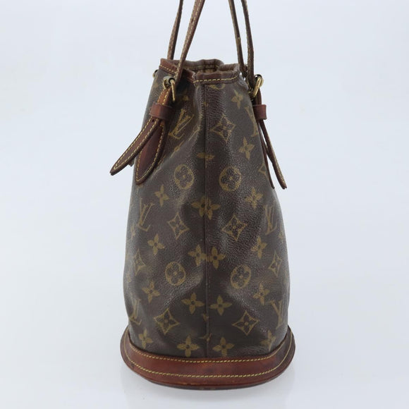 LOUIS VUITTON Monogram Bucket PM Shoulder Bag M42238 LV Auth bs34133