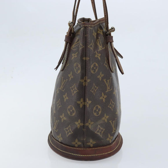 LOUIS VUITTON Monogram Bucket PM Shoulder Bag M42238 LV Auth bs34133
