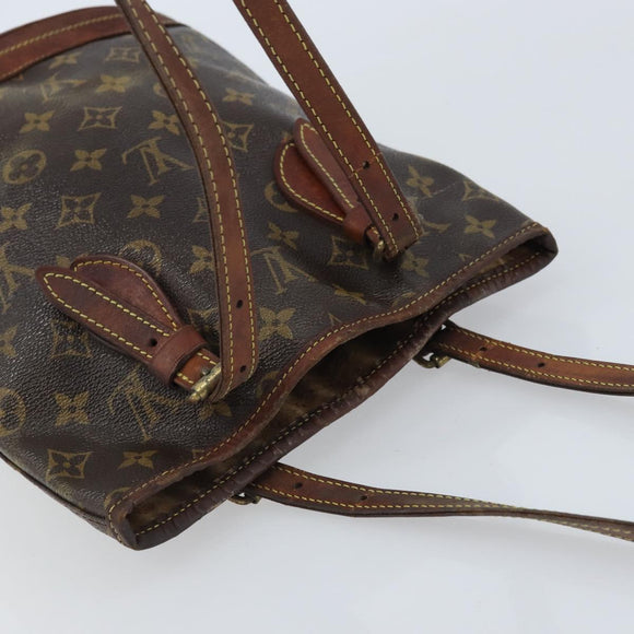 LOUIS VUITTON Monogram Bucket PM Shoulder Bag M42238 LV Auth bs34133