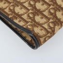 Christian Dior Trotter Canvas Shoulder Bag Brown Gold Auth bs34135-17