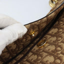 Christian Dior Trotter Canvas Shoulder Bag Brown Gold Auth bs34135-10