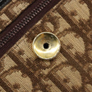 Christian Dior Trotter Canvas Shoulder Bag Brown Gold Auth bs34135-11