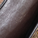 Christian Dior Trotter Canvas Shoulder Bag Brown Gold Auth bs34135-19