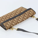 Christian Dior Trotter Canvas Shoulder Bag Brown Gold Auth bs34135-6