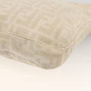 FENDI Zucca Canvas Mamma Baguette Shoulder Bag Beige Silver Auth bs34136A-16