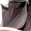 FENDI Zucca Canvas Mamma Baguette Shoulder Bag Beige Silver Auth bs34136A-21