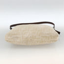 FENDI Zucca Canvas Mamma Baguette Shoulder Bag Beige Silver Auth bs34136A-5