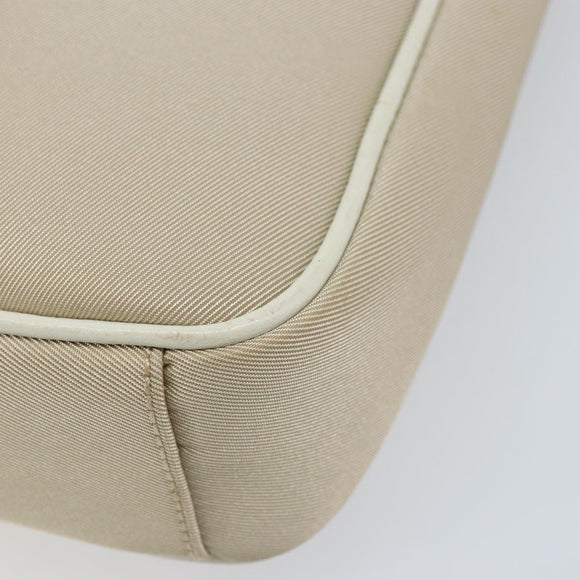 BURBERRY Nova Check Shoulder Bag Nylon Beige Silver Auth bs34138