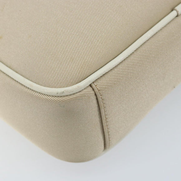 BURBERRY Nova Check Shoulder Bag Nylon Beige Silver Auth bs34138