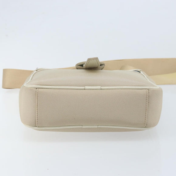 BURBERRY Nova Check Shoulder Bag Nylon Beige Silver Auth bs34138