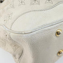 LOUIS VUITTON Mahina Solar PoweredGM Bag Leather White M93128 LV Auth bs34140-15