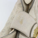 LOUIS VUITTON Mahina Solar PoweredGM Bag Leather White M93128 LV Auth bs34140-9