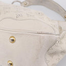 LOUIS VUITTON Mahina Solar PoweredGM Bag Leather White M93128 LV Auth bs34140-9