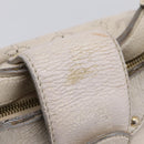 LOUIS VUITTON Mahina Solar PoweredGM Bag Leather White M93128 LV Auth bs34140-19