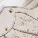 LOUIS VUITTON Mahina Solar PoweredGM Bag Leather White M93128 LV Auth bs34140-20