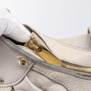 LOUIS VUITTON Mahina Solar PoweredGM Bag Leather White M93128 LV Auth bs34140-11