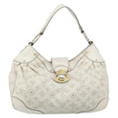LOUIS VUITTON Mahina Solar PoweredGM Bag Leather White M93128 LV Auth bs34140-13