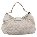 LOUIS VUITTON Mahina Solar PoweredGM Bag Leather White M93128 LV Auth bs34140-2