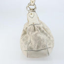 LOUIS VUITTON Mahina Solar PoweredGM Bag Leather White M93128 LV Auth bs34140-3
